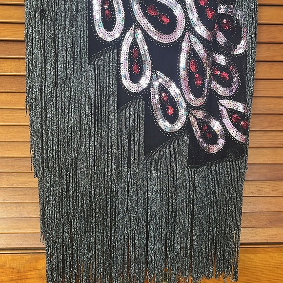 Party / Dance Performance Sequined Midi dress with Tassels size S - Picture 7 of 7